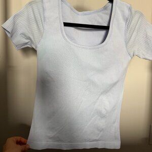 Lululemon Ebb to Street Short Sleeve Shirt Pale Blue Size 6